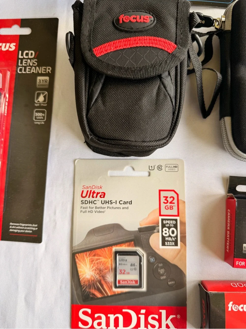 NEW Unused Vivitar Camera Bag & Focus Camera Accessories LOT